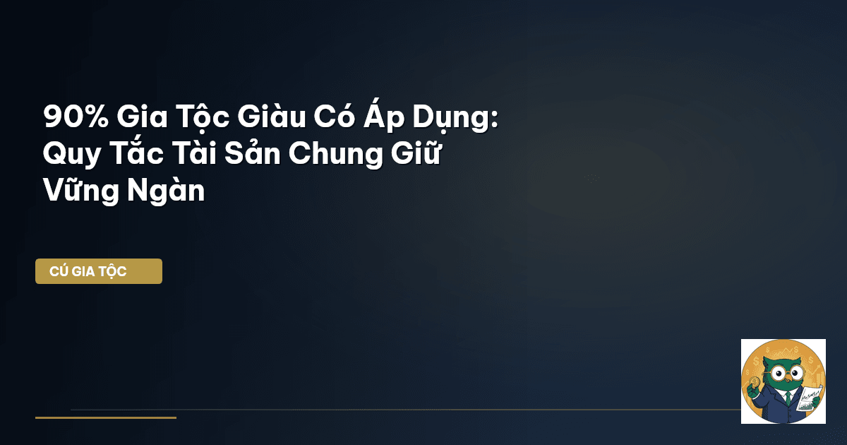 90% Gia Tộc Giàu Có Áp Dụng: Quy Tắc Tài Sản Chung Giữ Vững Ngàn
