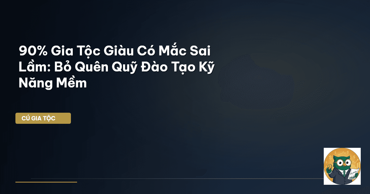 90% Gia Tộc Giàu Có Mắc Sai Lầm: Bỏ Quên Quỹ Đào Tạo Kỹ Năng Mềm