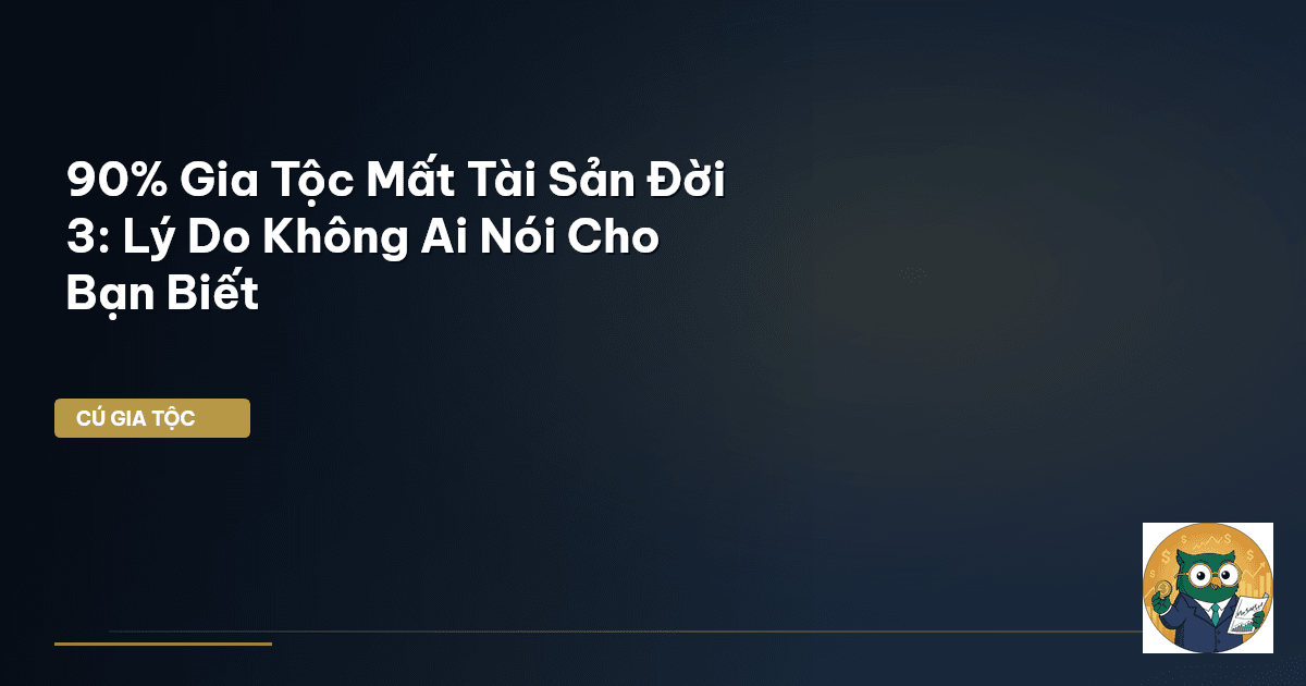 90% Gia Tộc Mất Tài Sản Đời 3: Lý Do Không Ai Nói Cho Bạn Biết
