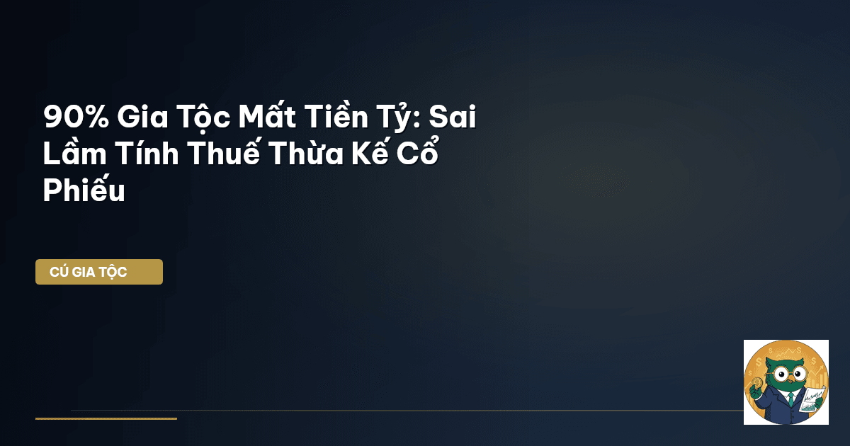 90% Gia Tộc Mất Tiền Tỷ: Sai Lầm Tính Thuế Thừa Kế Cổ Phiếu