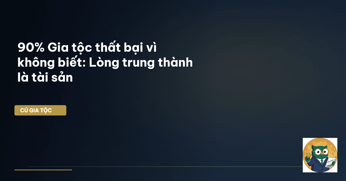 90% Gia tộc thất bại vì không biết: Lòng trung thành là tài sản