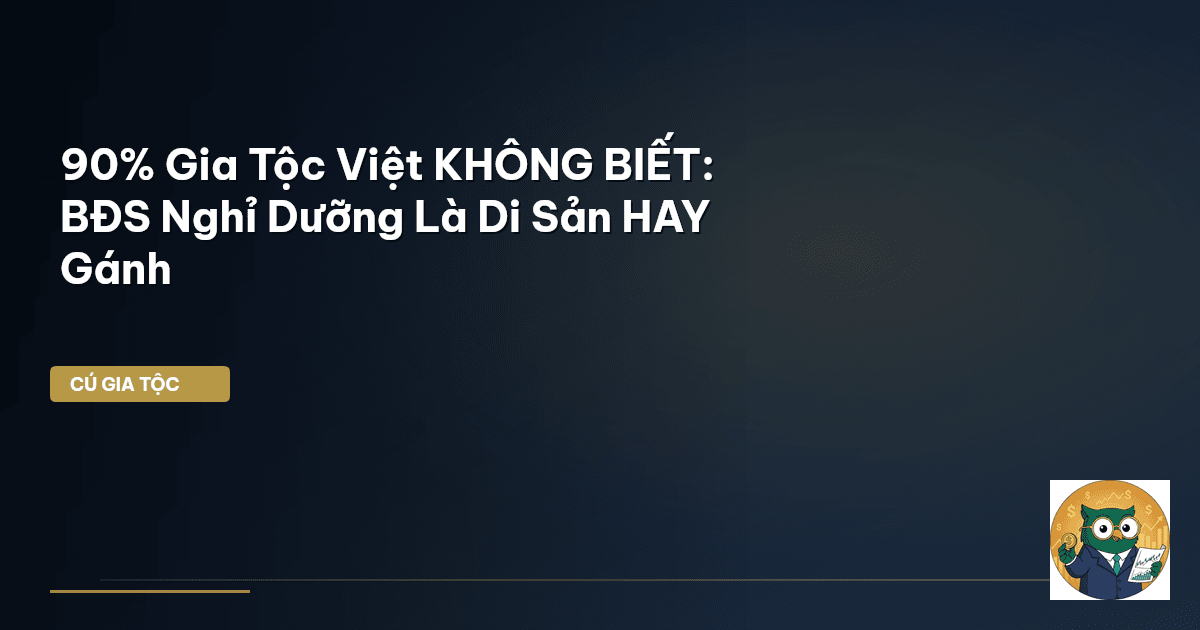 90% Gia Tộc Việt KHÔNG BIẾT: BĐS Nghỉ Dưỡng Là Di Sản HAY Gánh