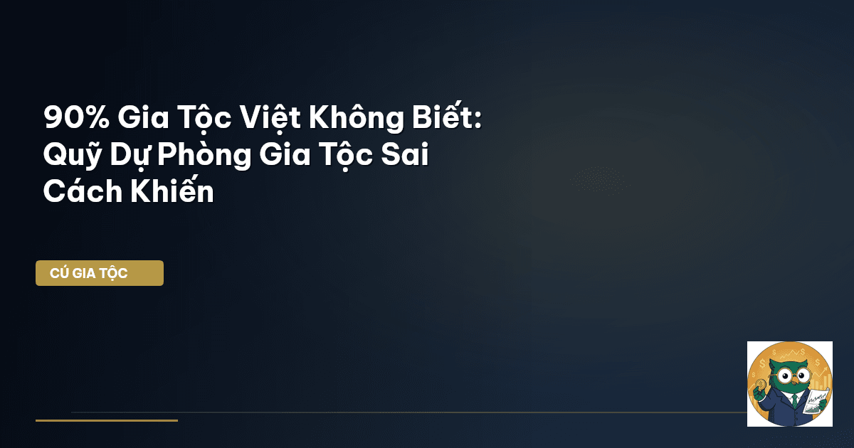 90% Gia Tộc Việt Không Biết: Quỹ Dự Phòng Gia Tộc Sai Cách Khiến