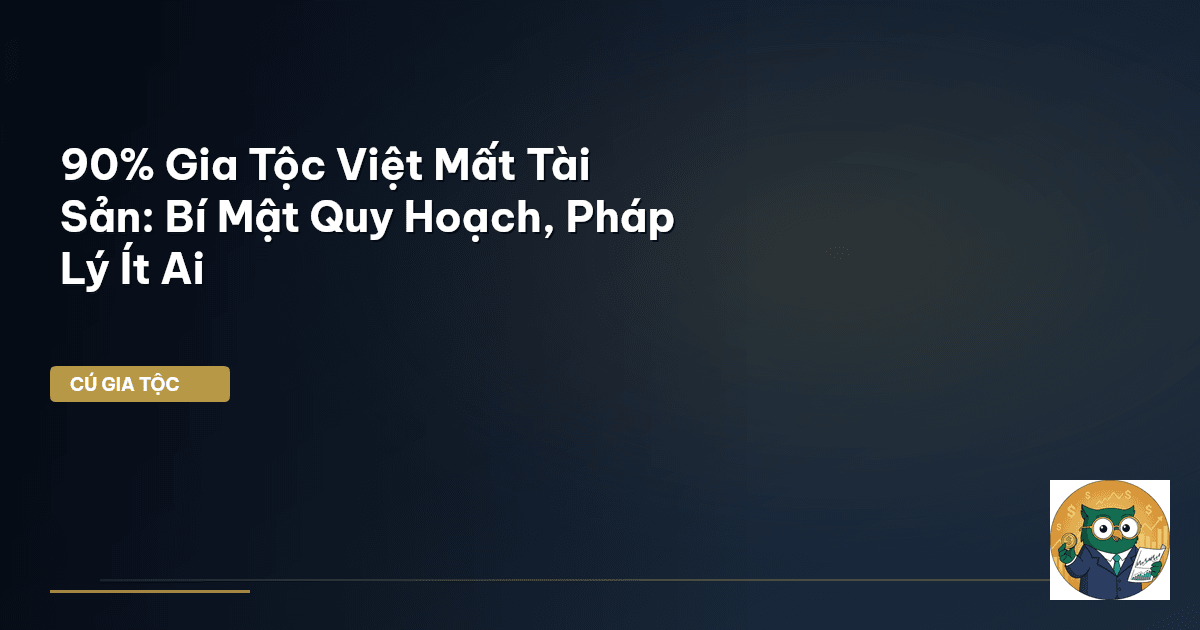 90% Gia Tộc Việt Mất Tài Sản: Bí Mật Quy Hoạch, Pháp Lý Ít Ai