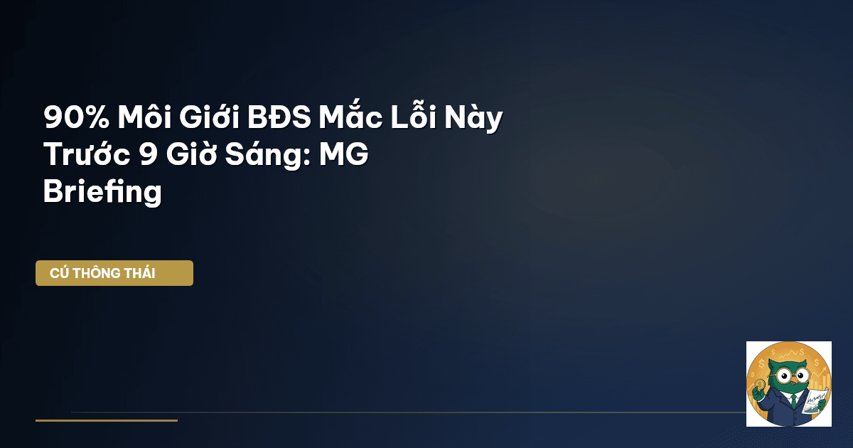 90% Môi Giới BĐS Mắc Lỗi Này Trước 9 Giờ Sáng: MG Briefing
