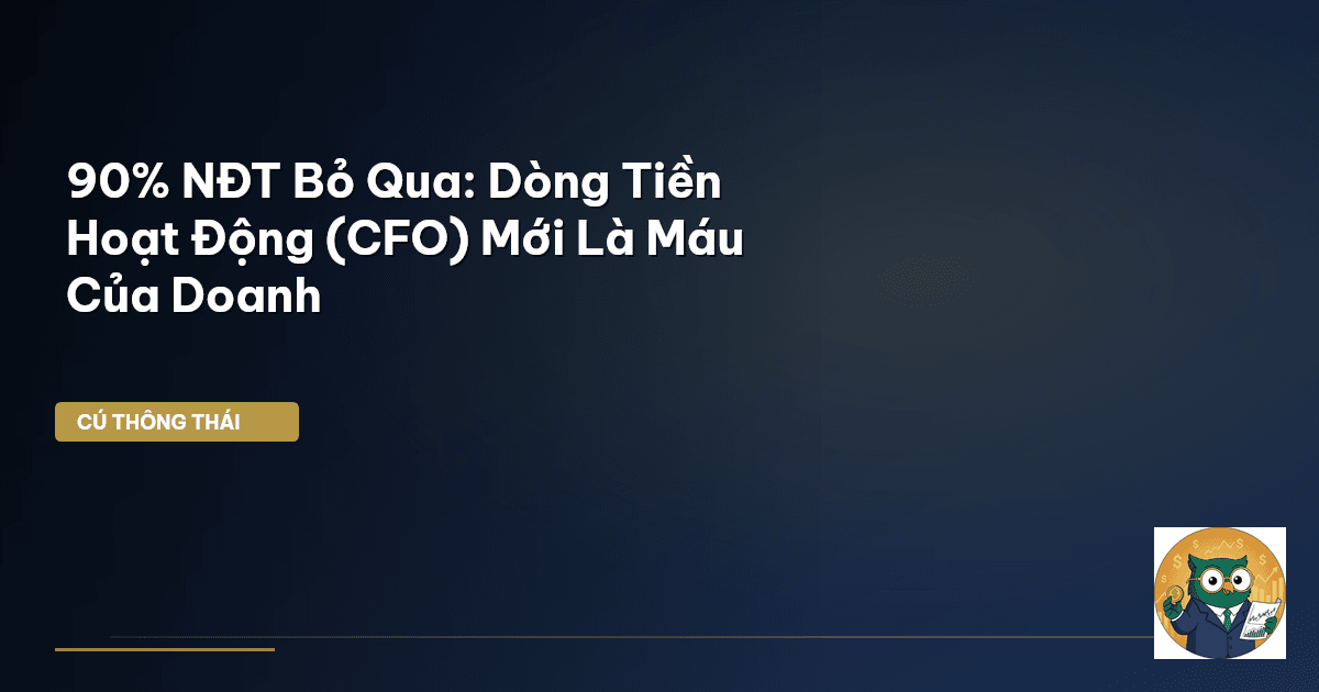 90% NĐT Bỏ Qua: Dòng Tiền Hoạt Động (CFO) Mới Là Máu Của Doanh