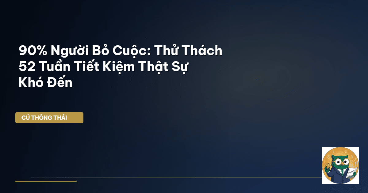 90% Người Bỏ Cuộc: Thử Thách 52 Tuần Tiết Kiệm Thật Sự Khó Đến