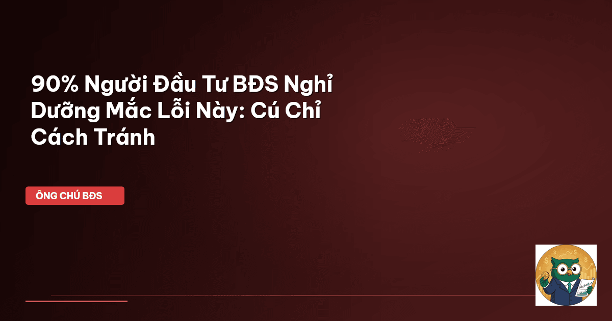 90% Người Đầu Tư BĐS Nghỉ Dưỡng Mắc Lỗi Này: Cú Chỉ Cách Tránh