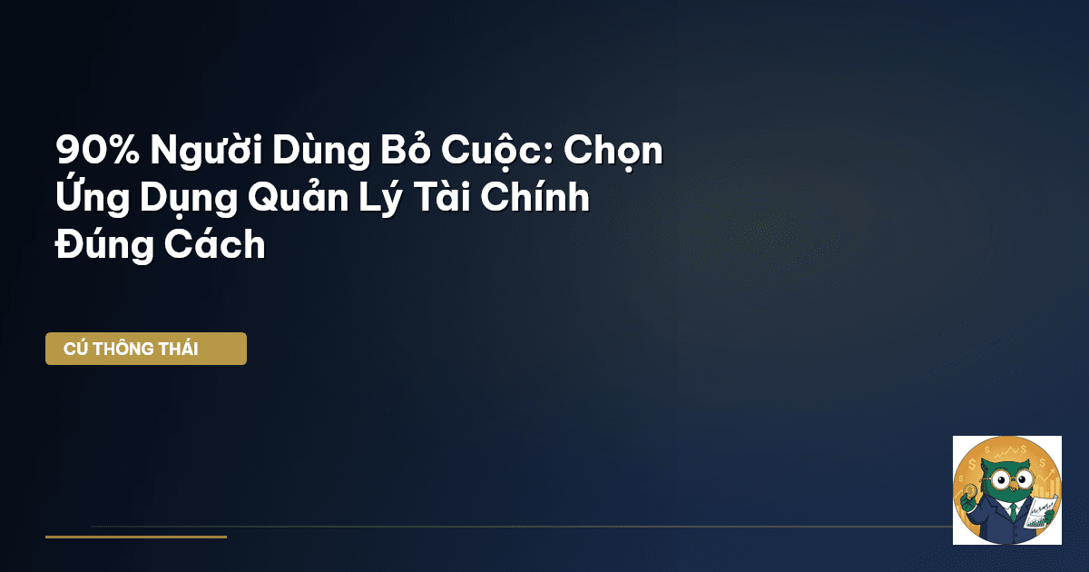90% Người Dùng Bỏ Cuộc: Chọn Ứng Dụng Quản Lý Tài Chính Đúng Cách