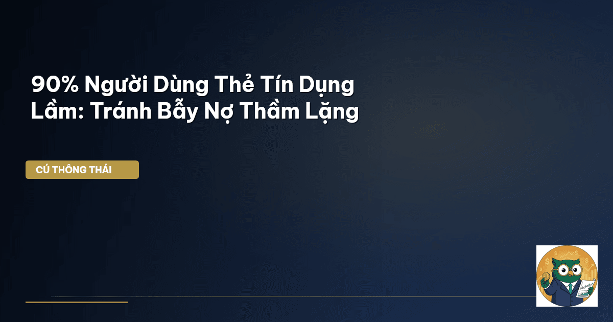 90% Người Dùng Thẻ Tín Dụng Lầm: Tránh Bẫy Nợ Thầm Lặng