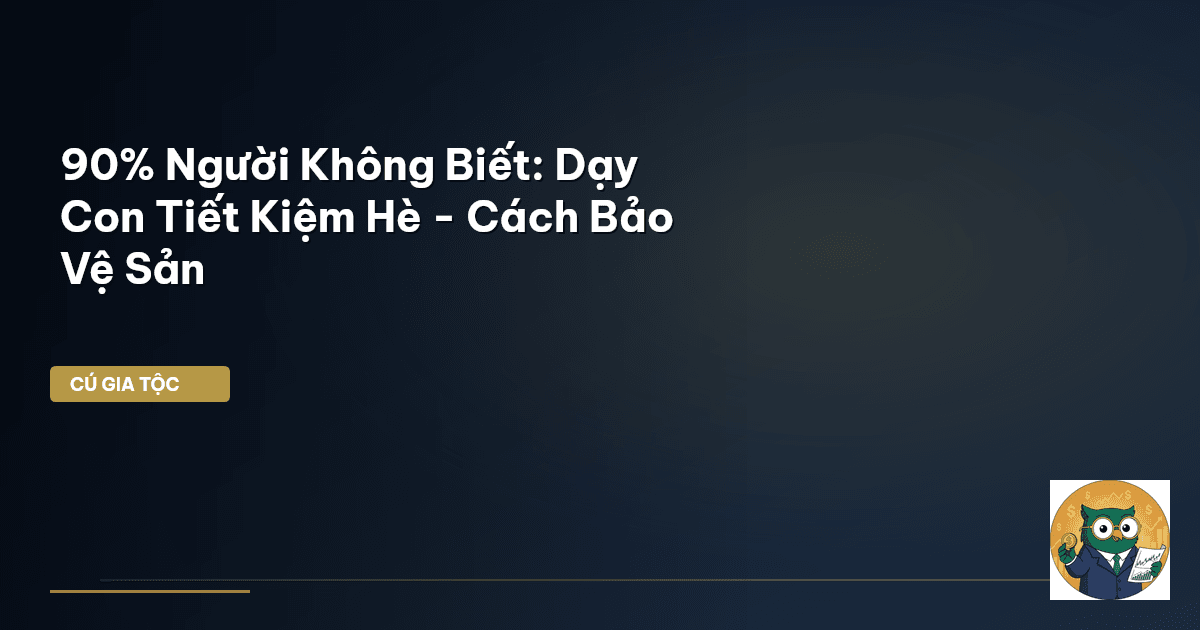 90% Người Không Biết: Dạy Con Tiết Kiệm Hè - Cách Bảo Vệ Sản