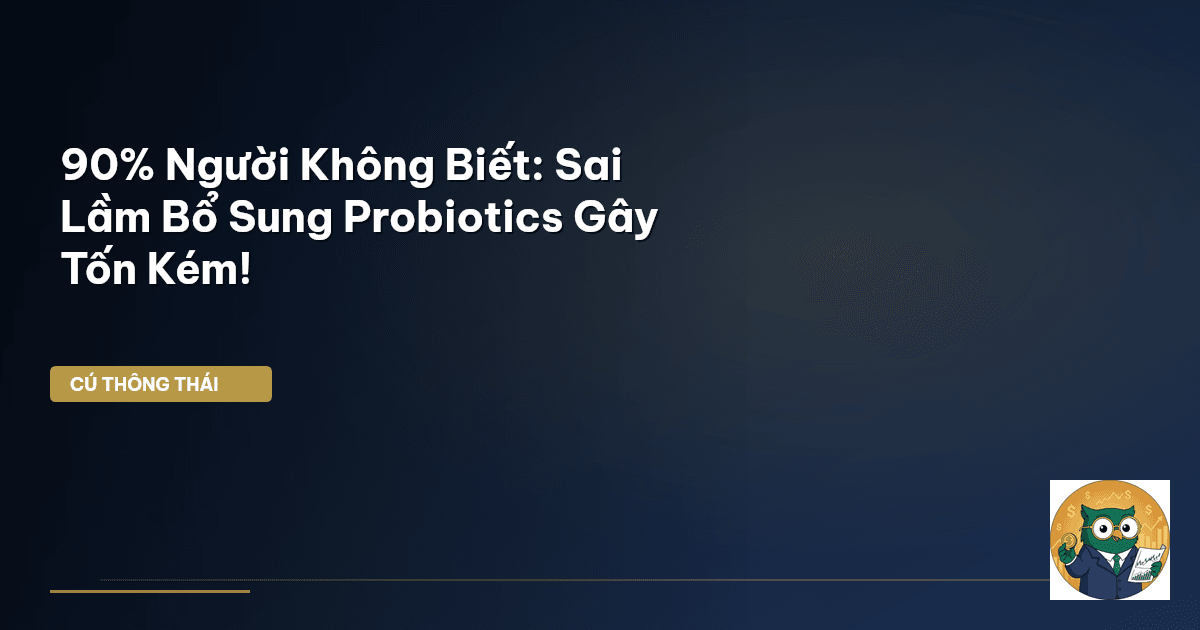 90% Người Không Biết: Sai Lầm Bổ Sung Probiotics Gây Tốn Kém!