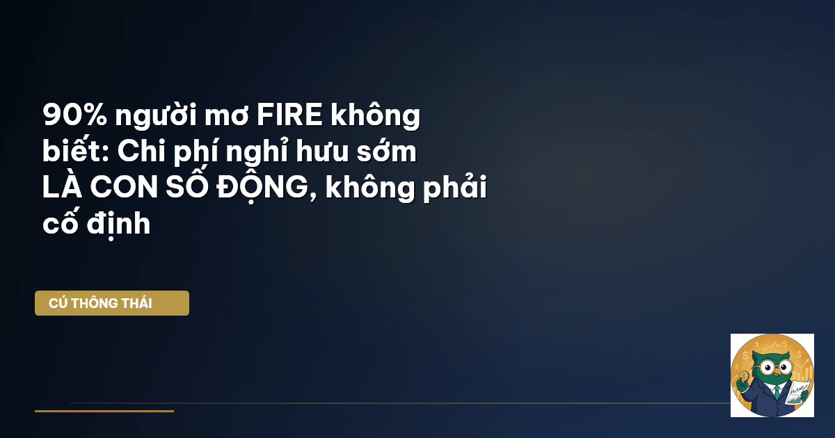 90% người mơ FIRE không biết: Chi phí nghỉ hưu sớm LÀ CON SỐ ĐỘNG, không phải cố định