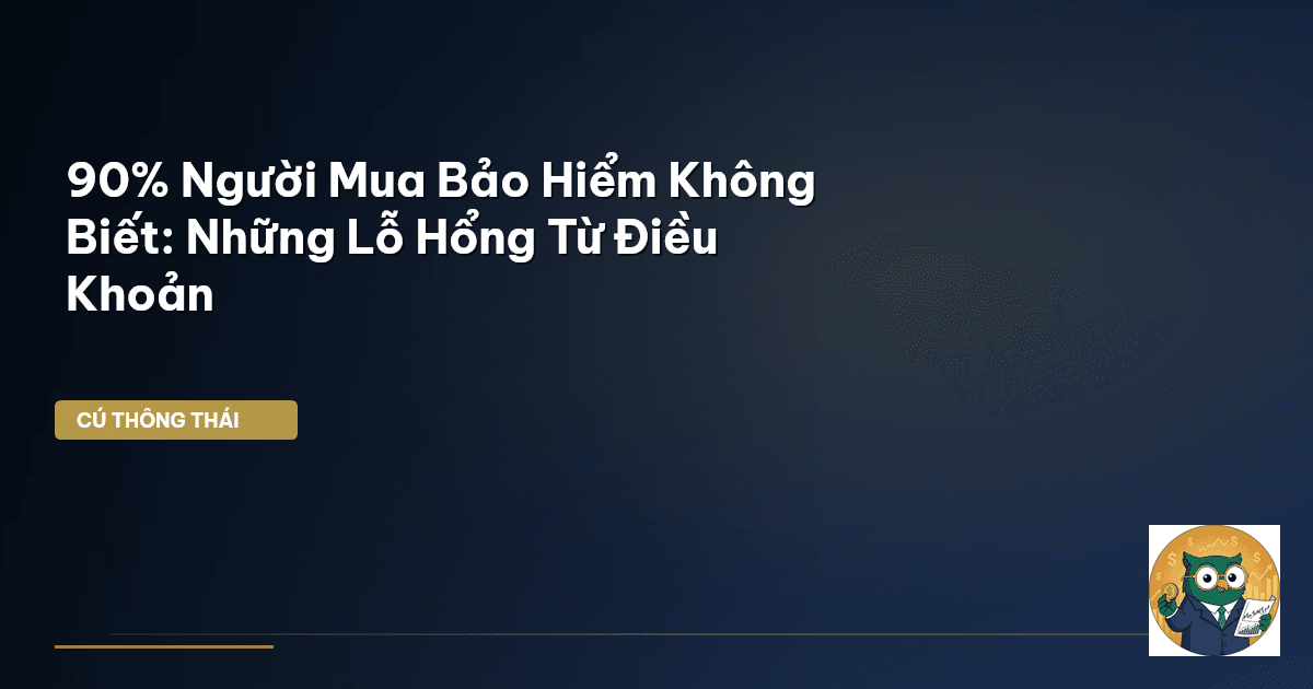 90% Người Mua Bảo Hiểm Không Biết: Những ‘Lỗ Hổng’ Từ Điều Khoản