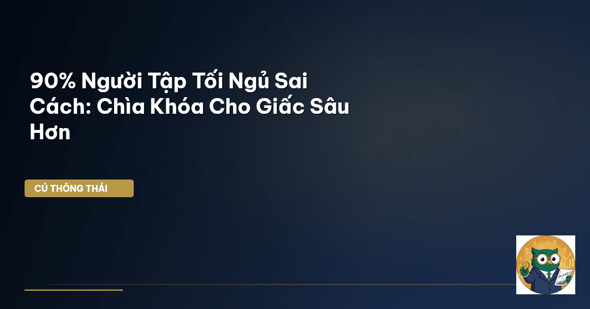 90% Người Tập Tối Ngủ Sai Cách: Chìa Khóa Cho Giấc Sâu Hơn