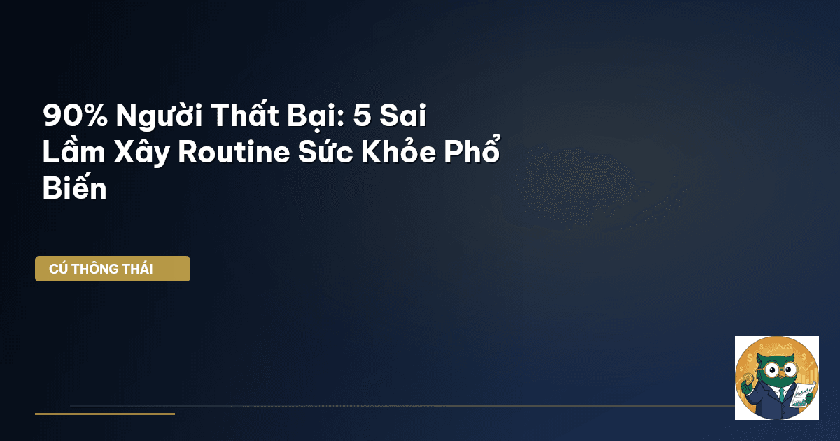 90% Người Thất Bại: 5 Sai Lầm Xây Routine Sức Khỏe Phổ Biến