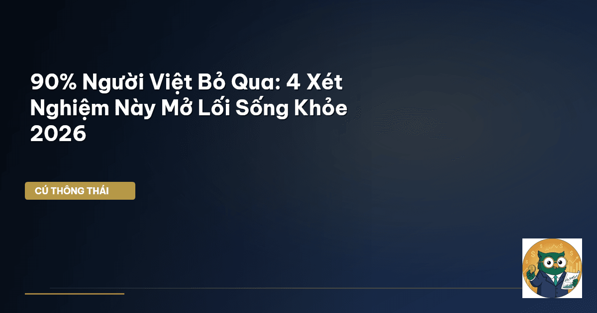90% Người Việt Bỏ Qua: 4 Xét Nghiệm Này Mở Lối Sống Khỏe 2026