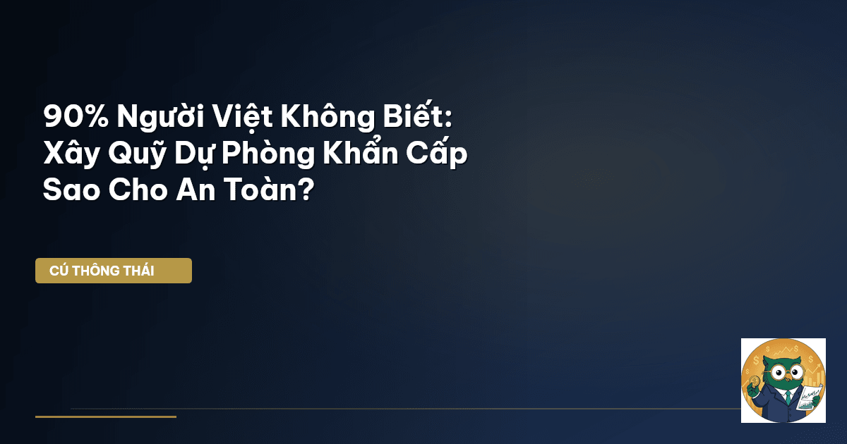90% Người Việt Không Biết: Xây Quỹ Dự Phòng Khẩn Cấp Sao Cho An Toàn?