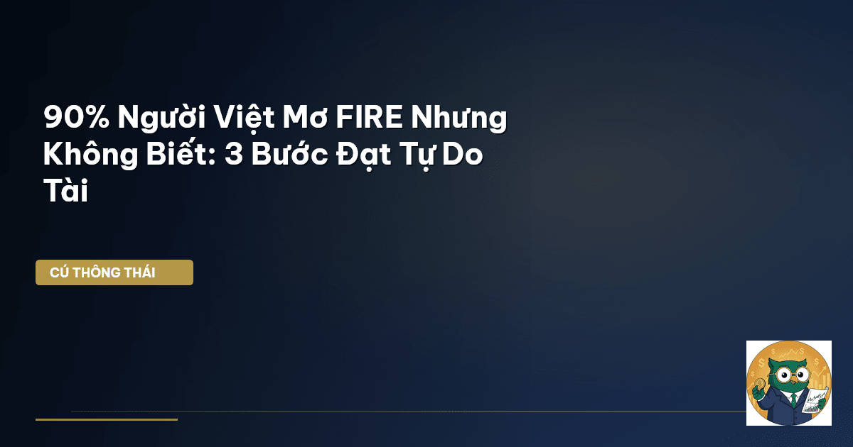 90% Người Việt Mơ FIRE Nhưng Không Biết: 3 Bước Đạt Tự Do Tài