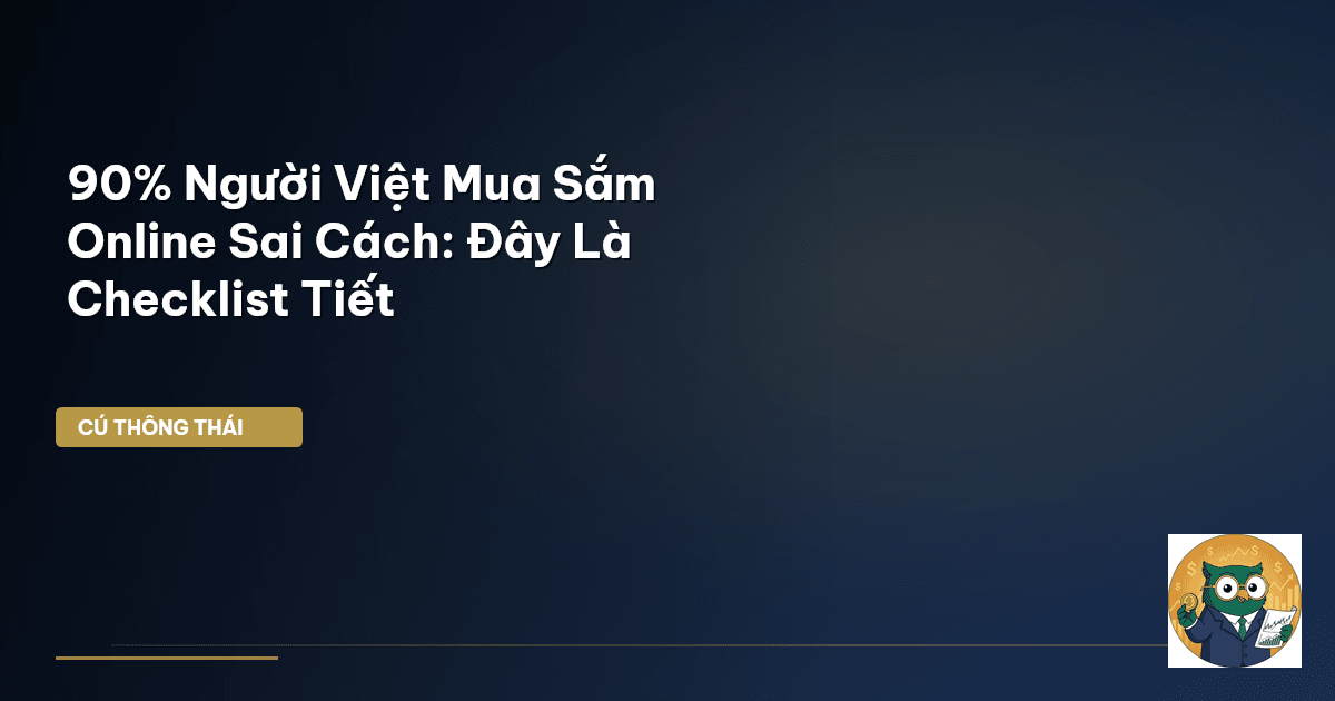 90% Người Việt Mua Sắm Online Sai Cách: Đây Là Checklist Tiết