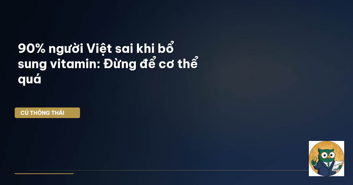 90% người Việt sai khi bổ sung vitamin: Đừng để cơ thể ‘quá