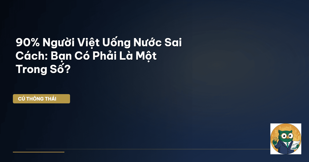 90% Người Việt Uống Nước Sai Cách: Bạn Có Phải Là Một Trong Số?