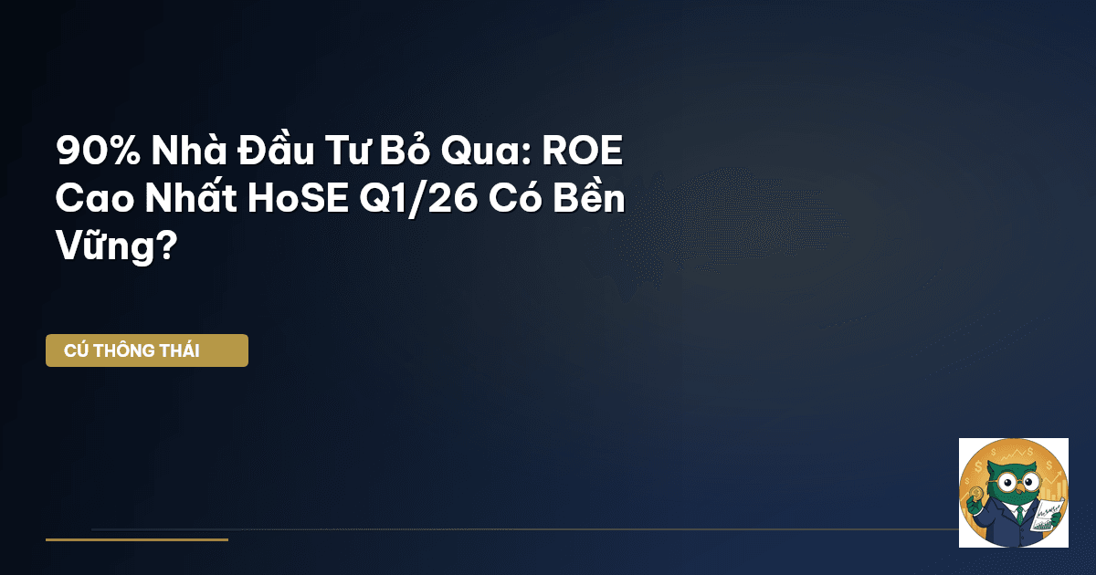 90% Nhà Đầu Tư Bỏ Qua: ROE Cao Nhất HoSE Q1/26 Có Bền Vững?