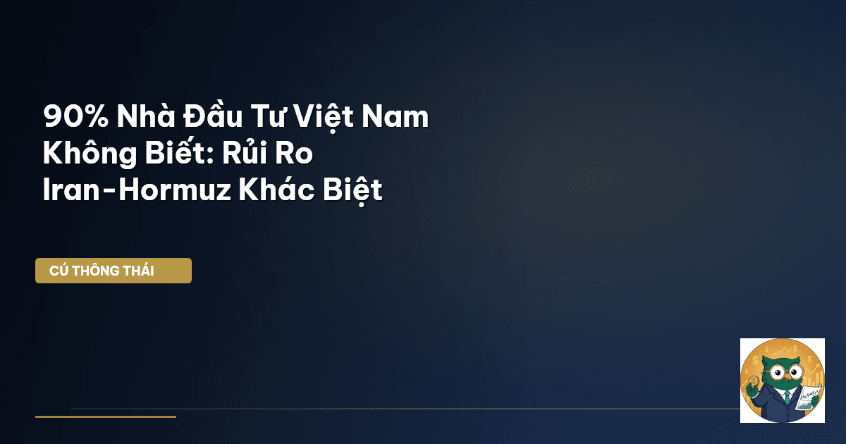 90% Nhà Đầu Tư Việt Nam Không Biết: Rủi Ro Iran-Hormuz Khác Biệt