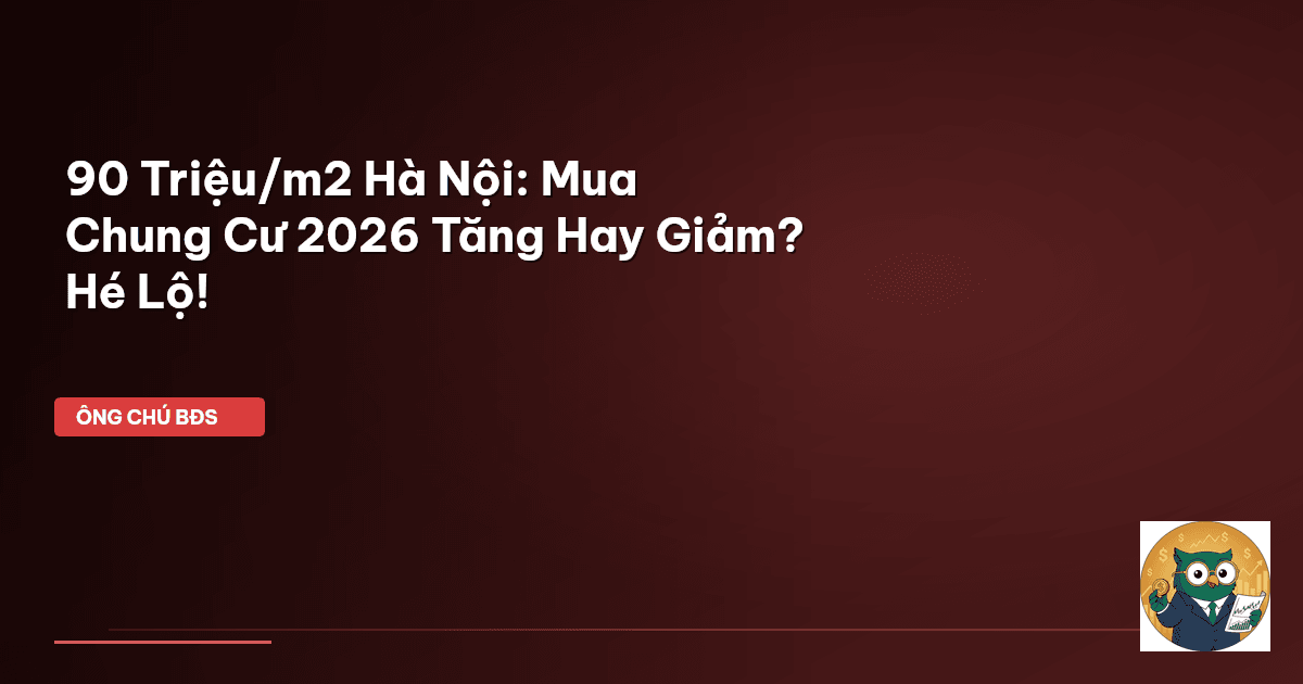 90 Triệu/m2 Hà Nội: Mua Chung Cư 2026 Tăng Hay Giảm? Hé Lộ!