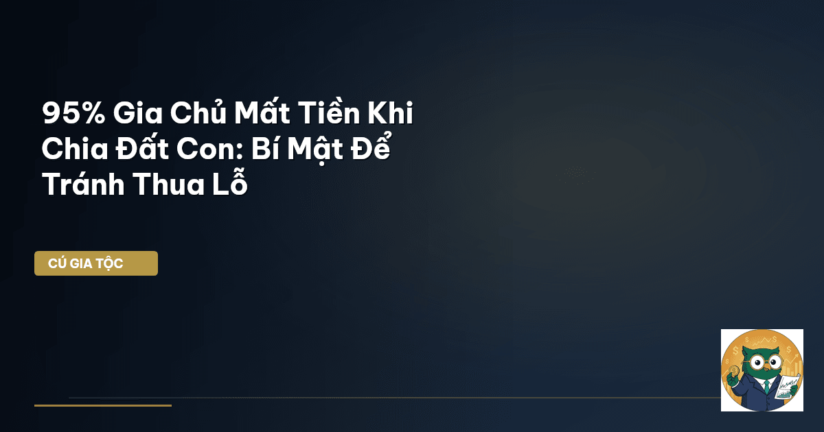 95% Gia Chủ Mất Tiền Khi Chia Đất Con: Bí Mật Để Tránh Thua Lỗ
