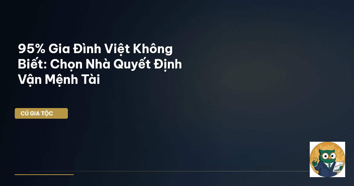 95% Gia Đình Việt Không Biết: Chọn Nhà Quyết Định Vận Mệnh Tài