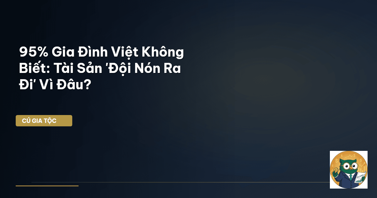 95% Gia Đình Việt Không Biết: Tài Sản 'Đội Nón Ra Đi' Vì Đâu?