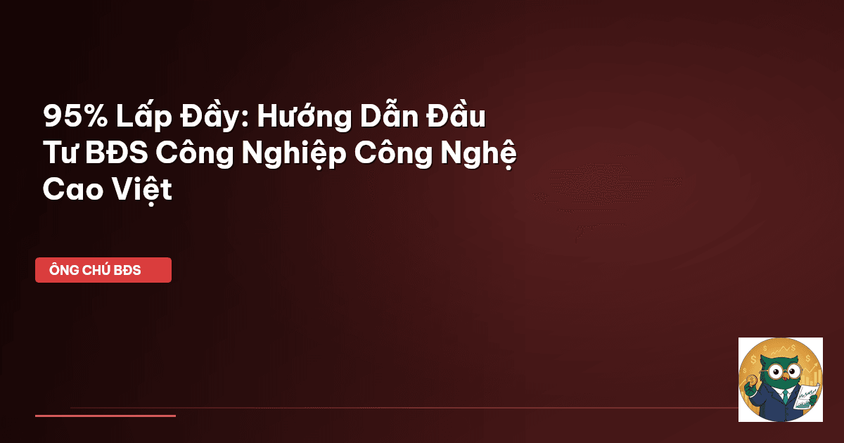 95% Lấp Đầy: Hướng Dẫn Đầu Tư BĐS Công Nghiệp Công Nghệ Cao Việt