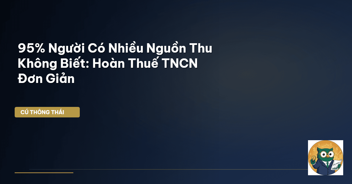 95% Người Có Nhiều Nguồn Thu Không Biết: Hoàn Thuế TNCN Đơn Giản