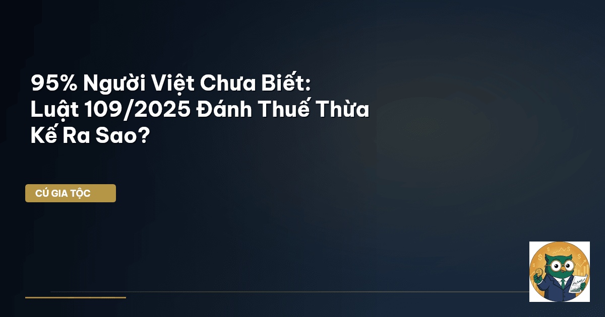 95% Người Việt Chưa Biết: Luật 109/2025 Đánh Thuế Thừa Kế Ra Sao?