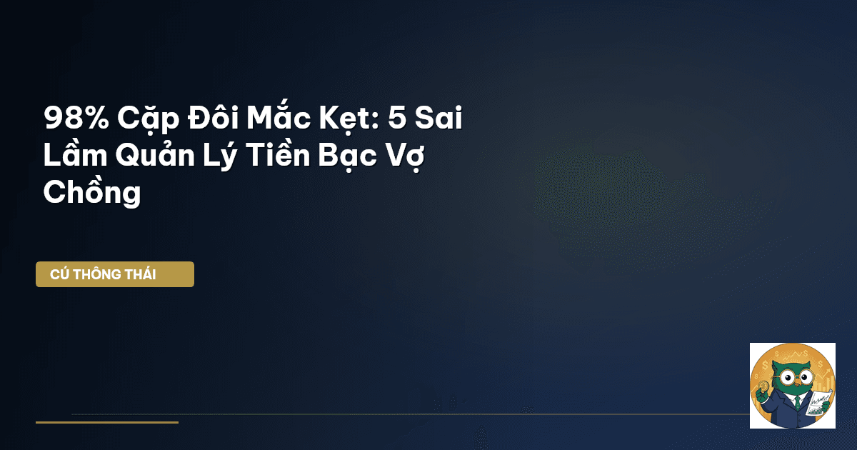 98% Cặp Đôi Mắc Kẹt: 5 Sai Lầm Quản Lý Tiền Bạc Vợ Chồng