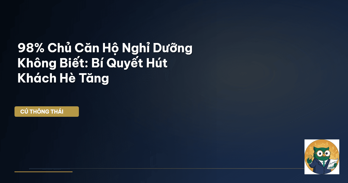 98% Chủ Căn Hộ Nghỉ Dưỡng Không Biết: Bí Quyết Hút Khách Hè Tăng