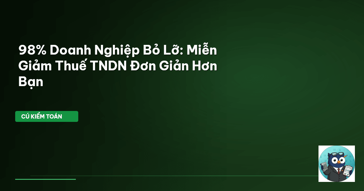 miễn giảm thuế tndn