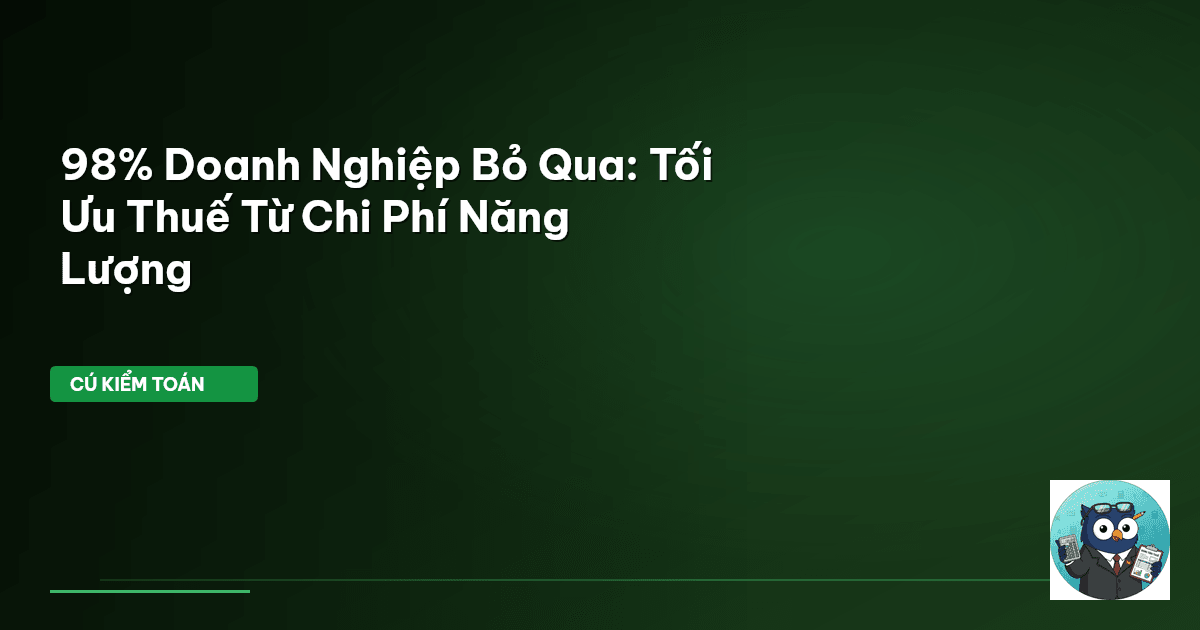 tối ưu thuế doanh nghiệp