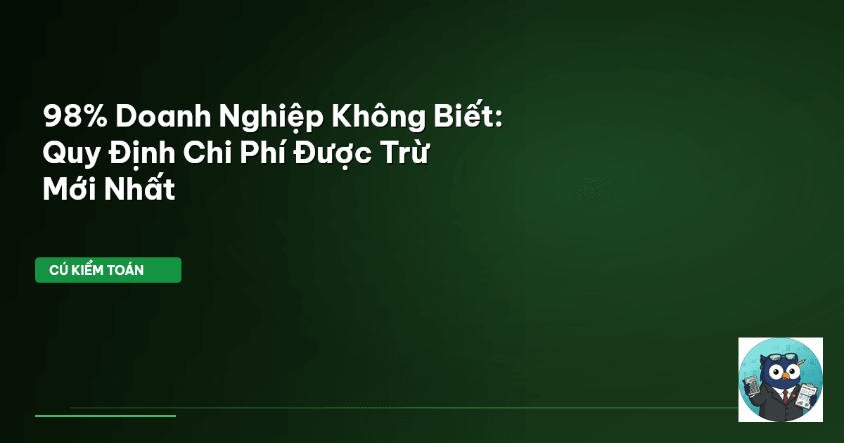 chi phí được trừ