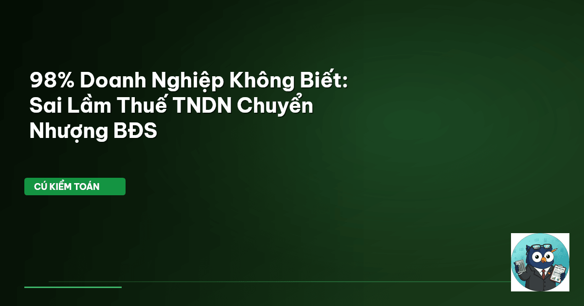 thuế TNDN chuyển nhượng BĐS