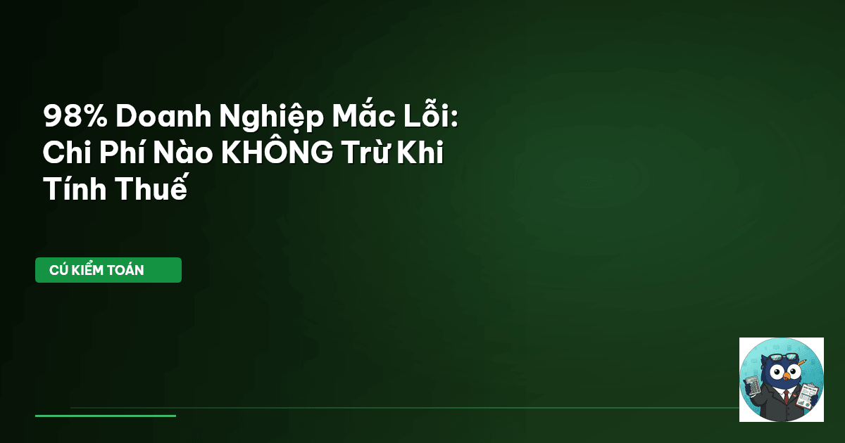chi phí không được trừ