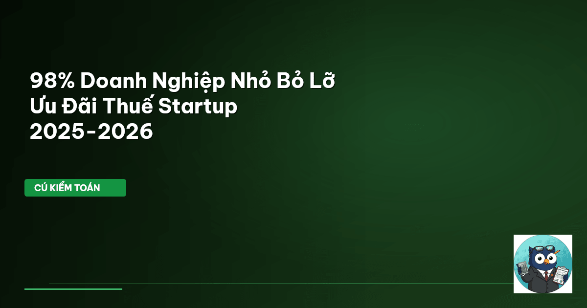 ưu đãi thuế startup