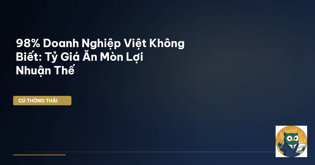 98% Doanh Nghiệp Việt Không Biết: Tỷ Giá Ăn Mòn Lợi Nhuận Thế