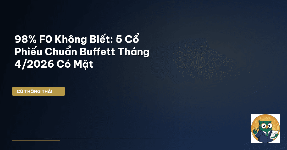 98% F0 Không Biết: 5 Cổ Phiếu Chuẩn Buffett Tháng 4/2026 Có Mặt