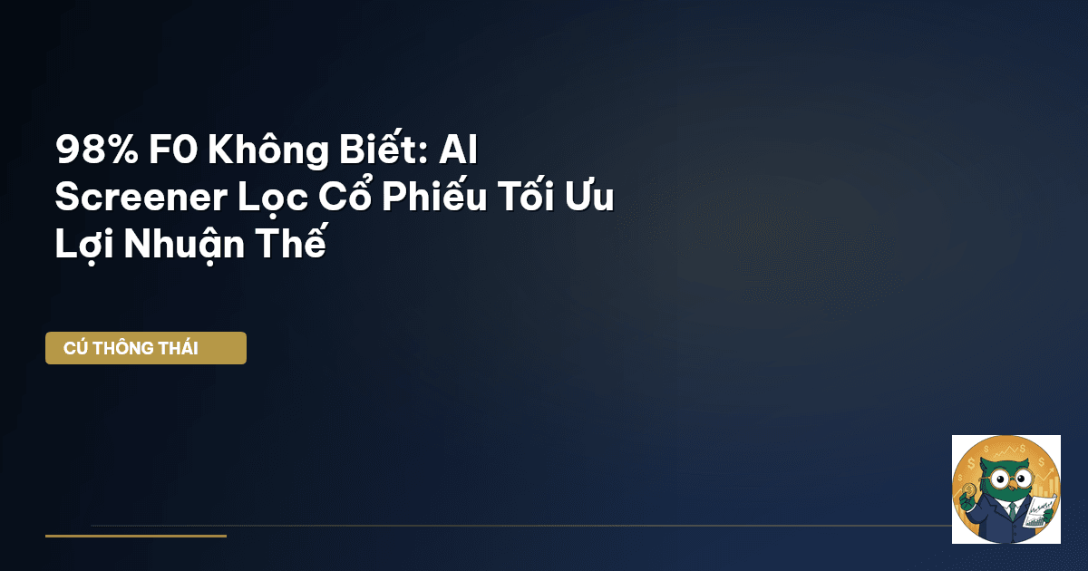98% F0 Không Biết: AI Screener Lọc Cổ Phiếu Tối Ưu Lợi Nhuận Thế