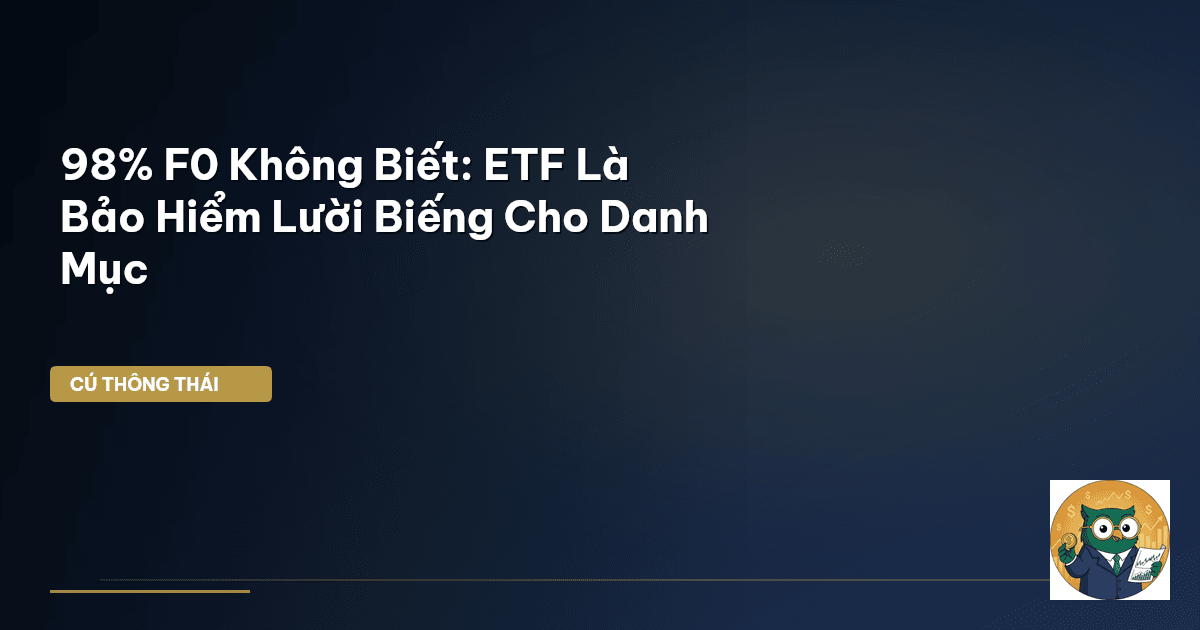 98% F0 Không Biết: ETF Là ‘Bảo Hiểm Lười Biếng’ Cho Danh Mục