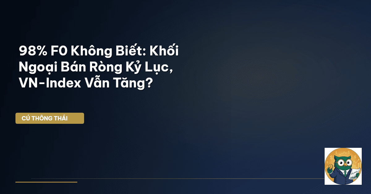 98% F0 Không Biết: Khối Ngoại Bán Ròng Kỷ Lục, VN-Index Vẫn Tăng?