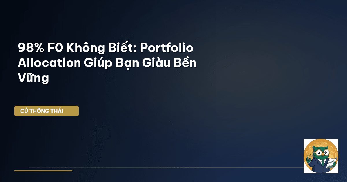 98% F0 Không Biết: Portfolio Allocation Giúp Bạn Giàu Bền Vững