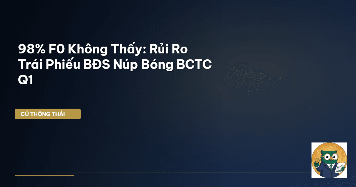 98% F0 Không Thấy: Rủi Ro Trái Phiếu BĐS ‘Núp Bóng’ BCTC Q1